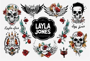 Scripted name, Layla Jones tattoo idea