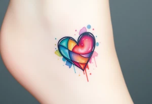 autism heart shape symbol tattoo idea