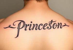 name tattoo princeton vertical tattoo idea