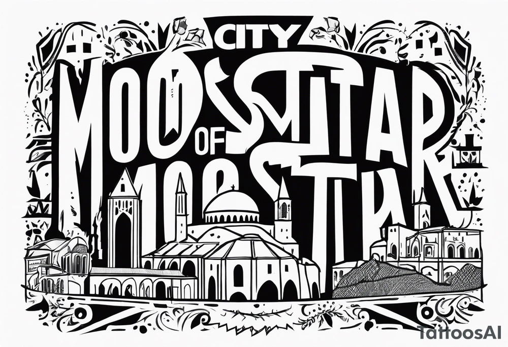 The city of Mostar. tattoo idea