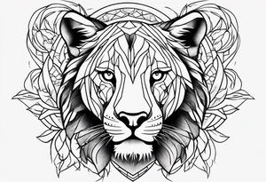Create a tattoo that shows strength and courage and love tattoo idea