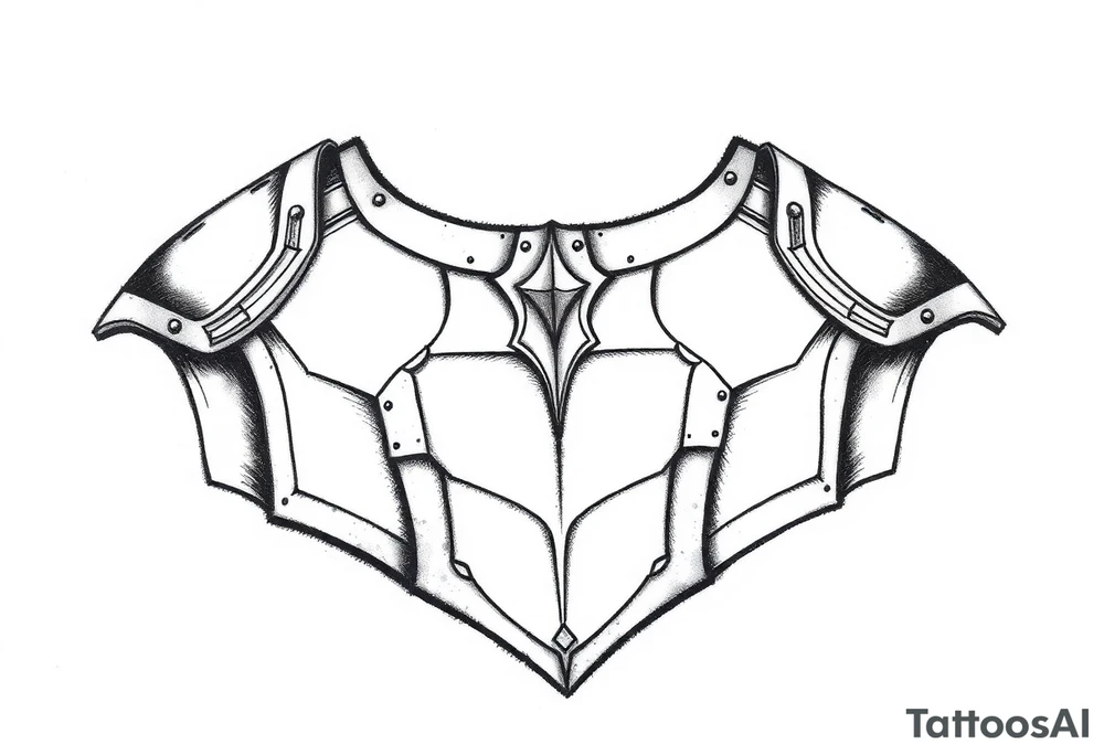 Shoulder plate armor tattoo idea