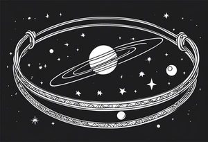 I wanna a bracelet tattoo with astronomy theme tattoo idea