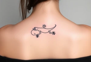 Lizard crawling with ants tattoo idea