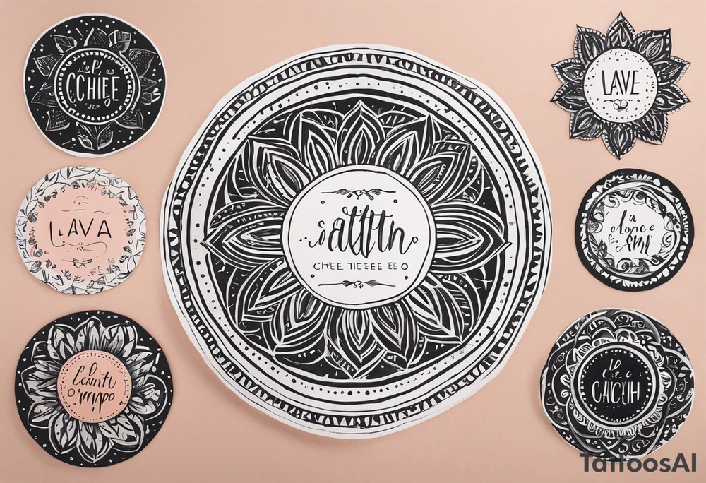 circle with written quote: "L a v i t a  è  c i ò  c h e  t i  a c c a d e  m e n t r e  s e i  i m p e g n a t o  a  f a r e  a l t r i  p r o g e t t i." tattoo idea