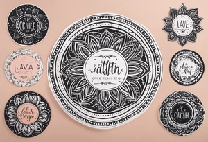 circle with written quote: "L a v i t a  è  c i ò  c h e  t i  a c c a d e  m e n t r e  s e i  i m p e g n a t o  a  f a r e  a l t r i  p r o g e t t i." tattoo idea