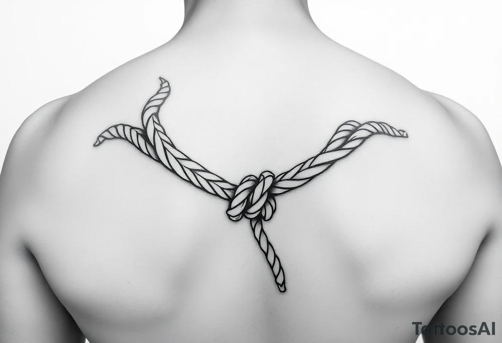 bdsm submissive bound by rope tattoo idea