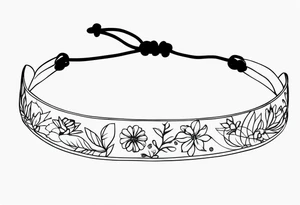 feminine ankle bracelet tattoo idea