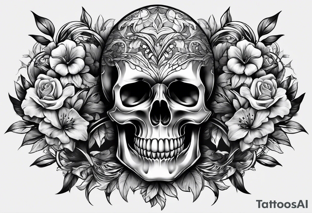realistic skulls tattoo idea
