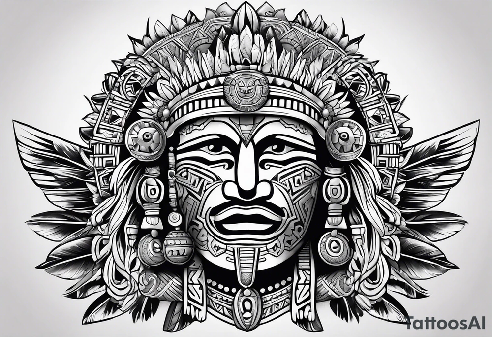aztec theme tattoo idea