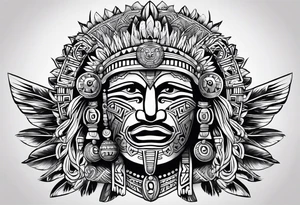 aztec theme tattoo idea