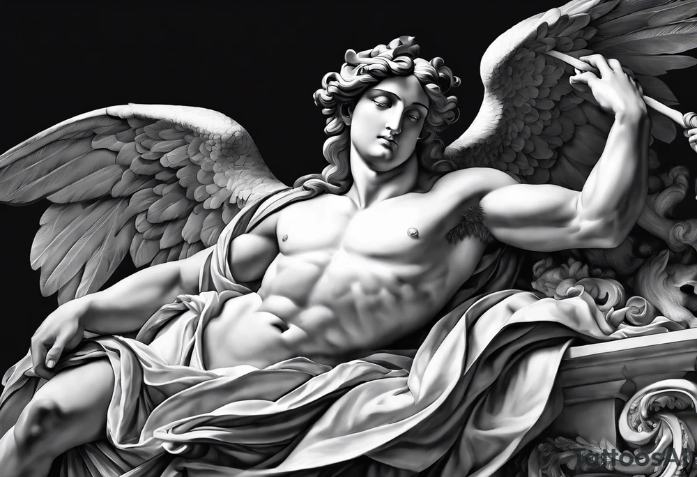 Michaelangelo adam creation painting tattoo idea