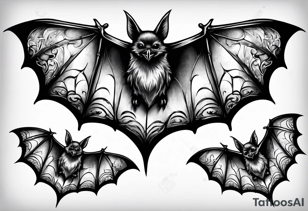 3 bats tattoo idea