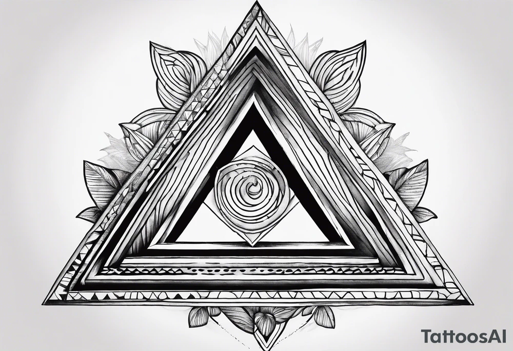 triangle illusion tattoo idea