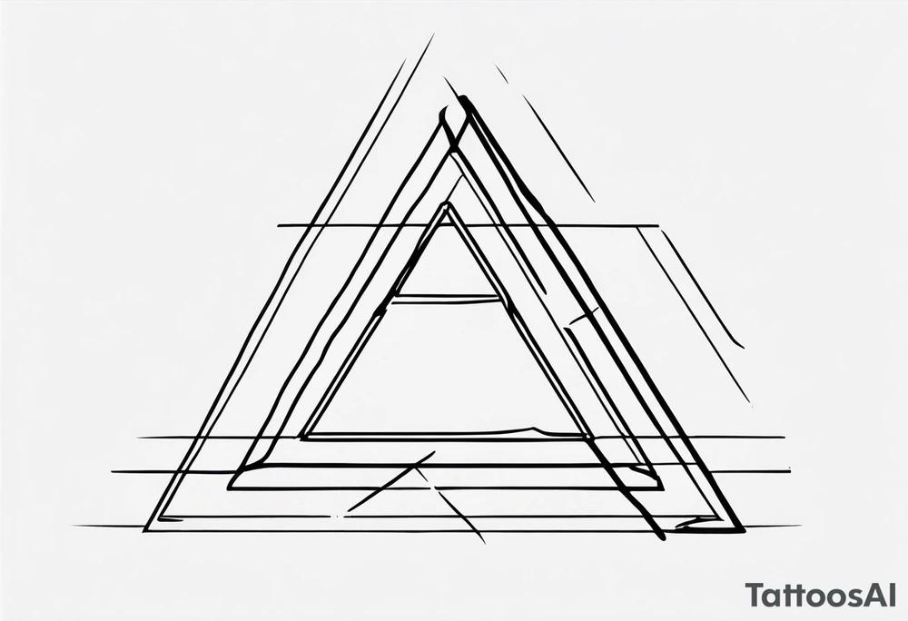 simple triangle tattoo idea