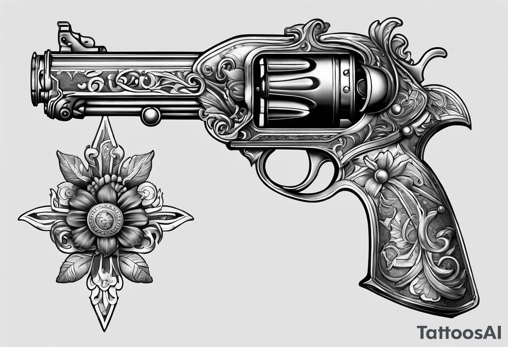 Flintlock pistol tattoo idea