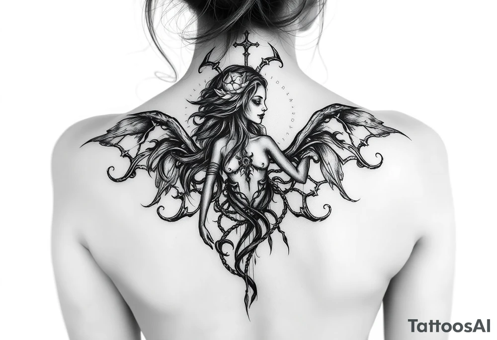 Eris goddess of chaos dark demented tattoo idea