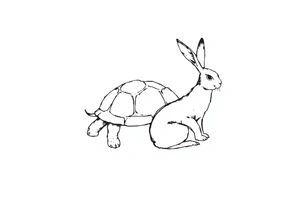 Tortoise and hare tattoo idea