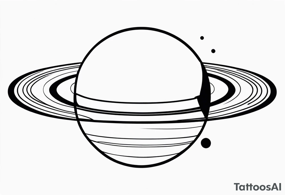Saturn with the rings made of infinity symbols tattoo idea