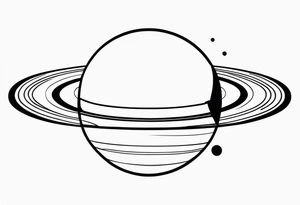 Saturn with the rings made of infinity symbols tattoo idea