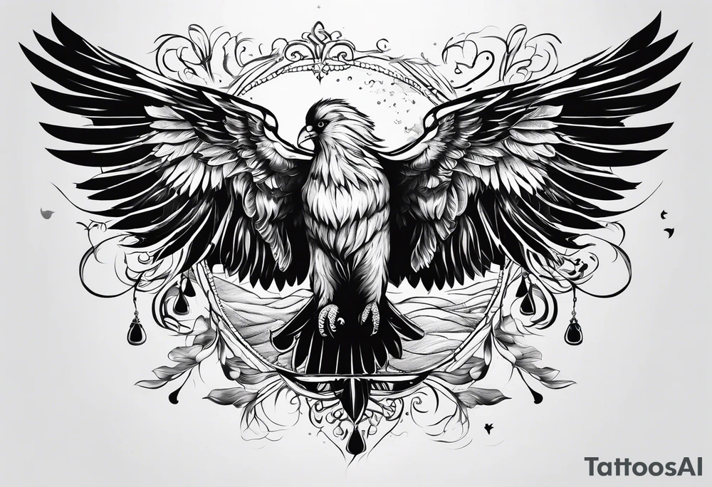 Icarus 

include quote
let our scars fall in love tattoo idea