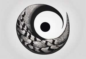 Snake wrapping around a Crescent moon tattoo idea