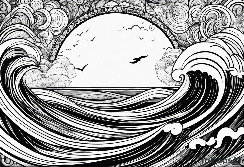 "come what may" written 
in waves tattoo idea