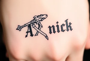 Prussian black axnick name tattoo idea