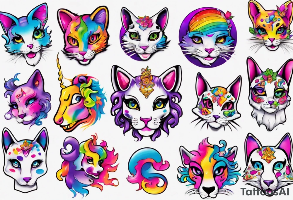 psychological session by lisa frank tattoo idea