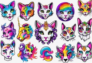 psychological session by lisa frank tattoo idea