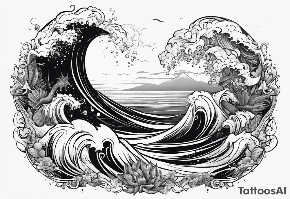 Ocean tattoo idea