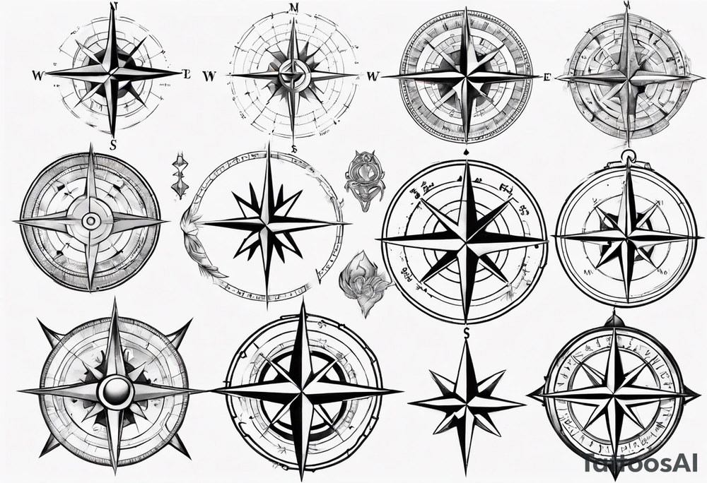 wonderlust compass tattoo idea