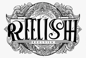 Tatoo design with the word relish tattoo idea
