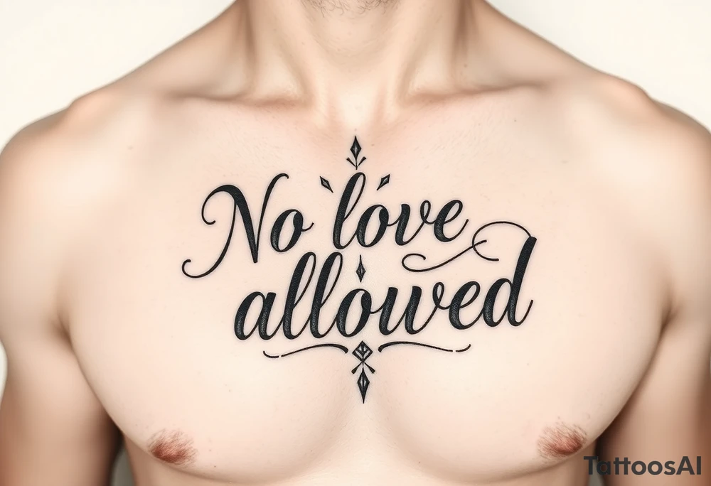 “No love allowed” tattoo idea