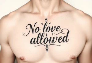 “No love allowed” tattoo idea