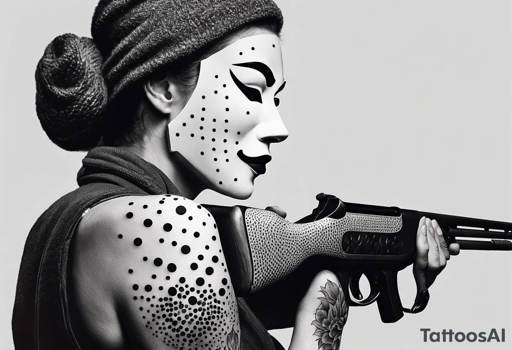 Anonymous with shotgun tattoo idea