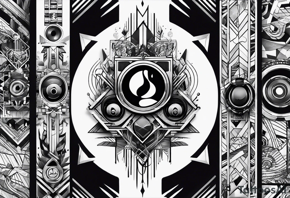 A forearm tattoo about electronic music tattoo idea