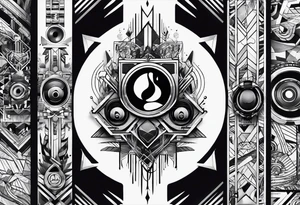 A forearm tattoo about electronic music tattoo idea