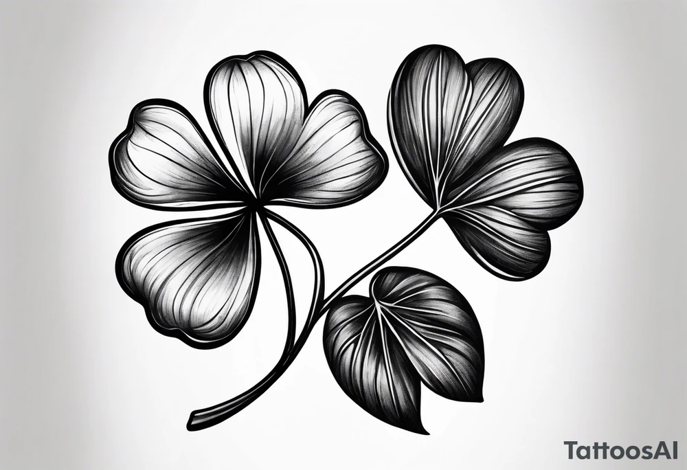one single three leaf clover on a vine tattoo idea one single three leaf clover on a vine tattoo idea