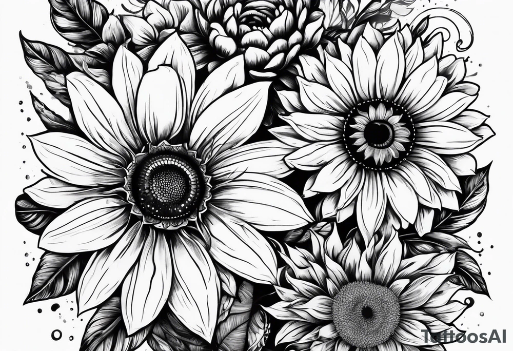 Small Tatto on hand wrist with sunflover tattoo idea
