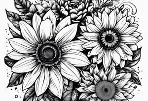 Small Tatto on hand wrist with sunflover tattoo idea