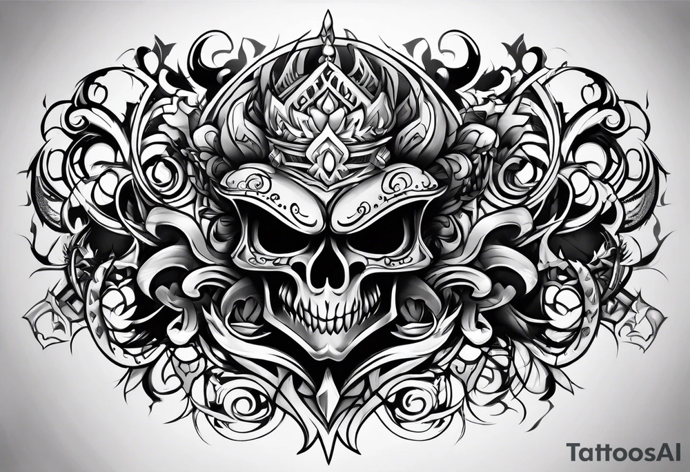 Graffiti art of the name Evil Jaga tattoo idea
