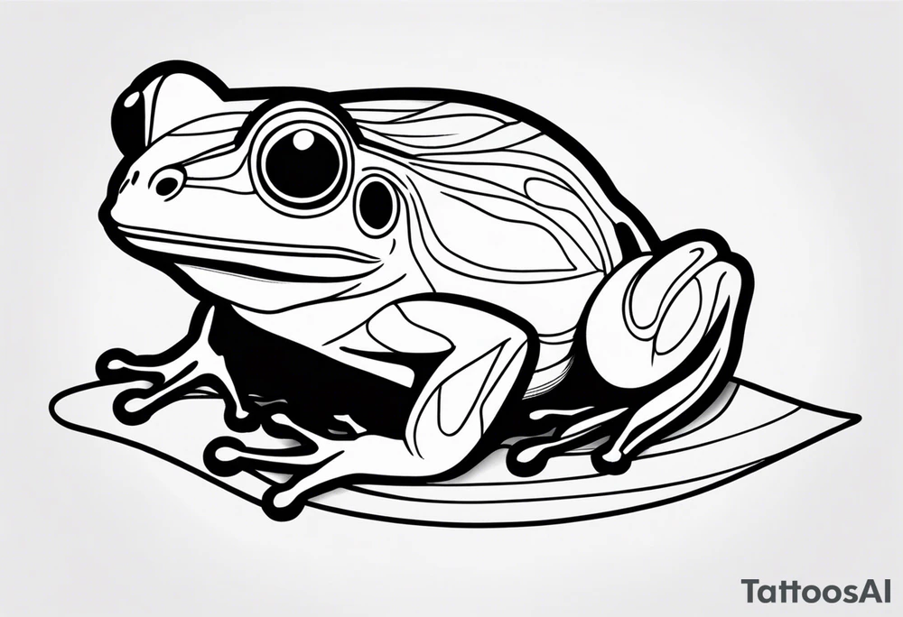 a psychedelic frog tattoo idea