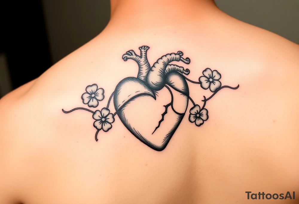 Heart with Shamrocks tattoo idea