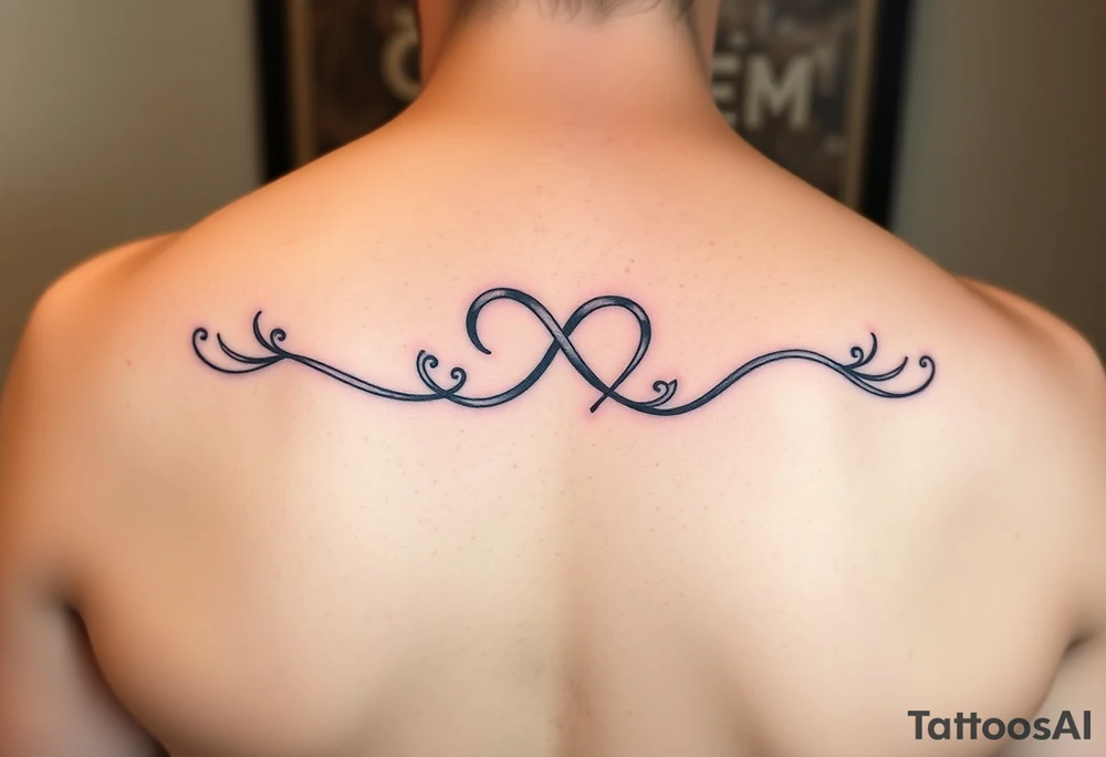 American traditional infinite love with color tattoo idea