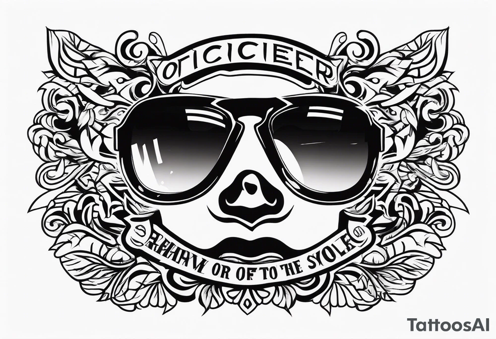 Officer Sunglasses tattoo idea