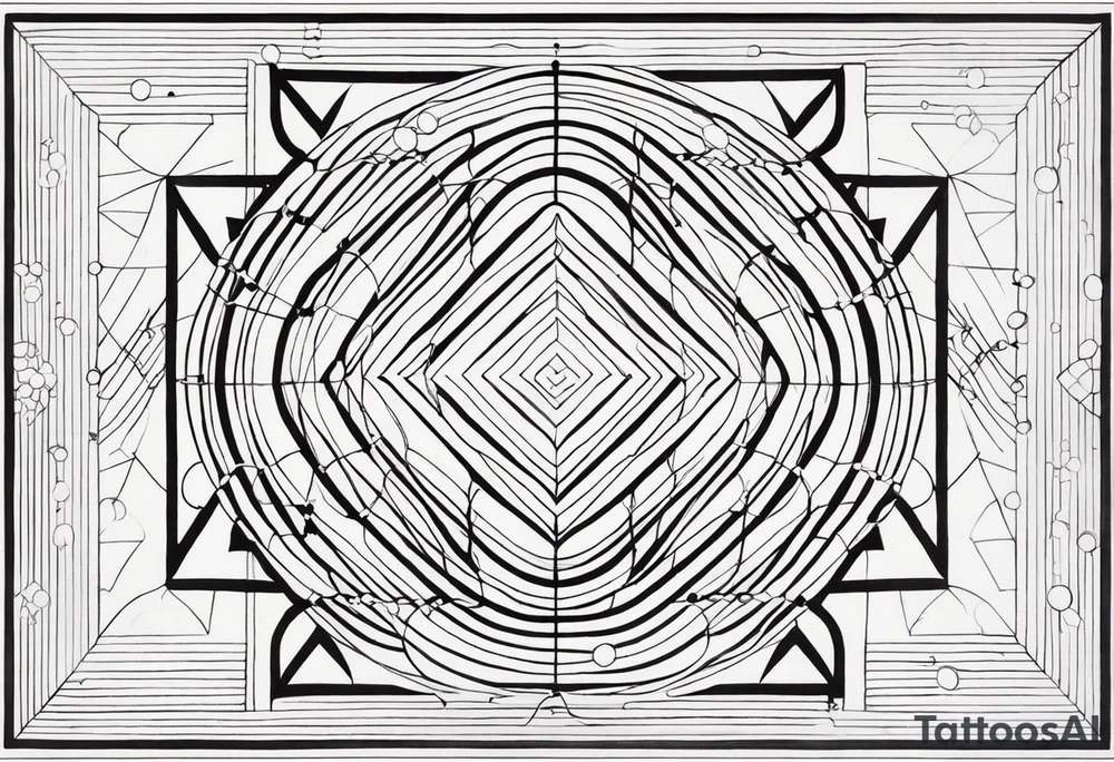 a diagram of connecting lines that have nondescript points, but would lend itself to appearing like a chart for connecting thoughts. tattoo idea