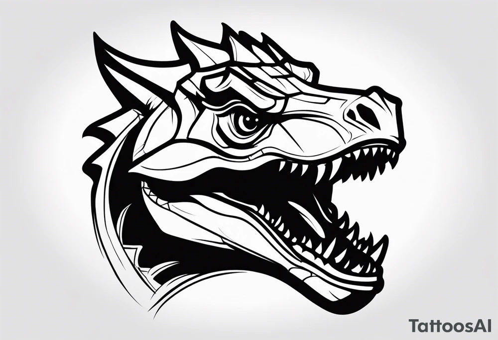 SCARY DINO tattoo idea
