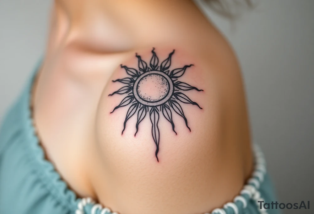 The sun cascading tattoo idea