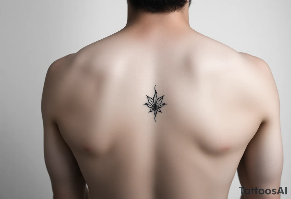 Simple minimalist feminine tattoo small line art on arm tattoo idea